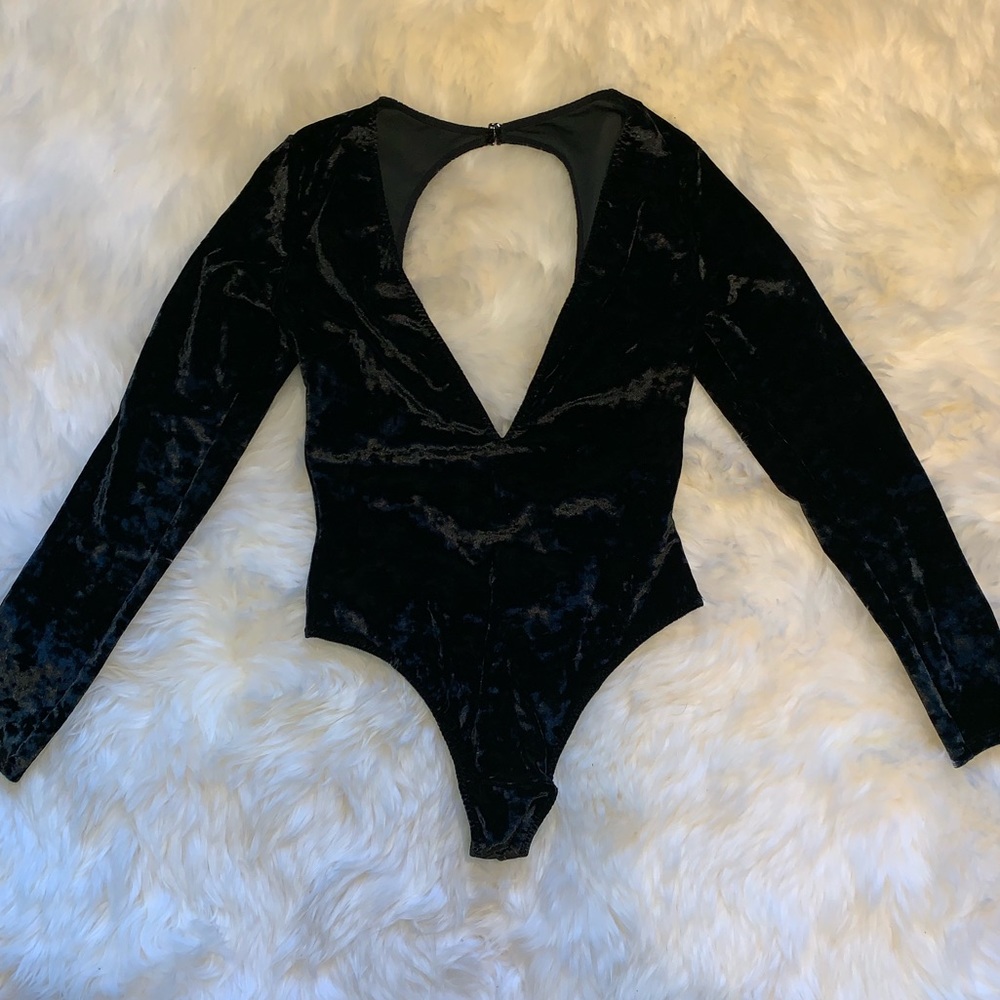 Super sexy Victoria secret low cut velvet bodysuit